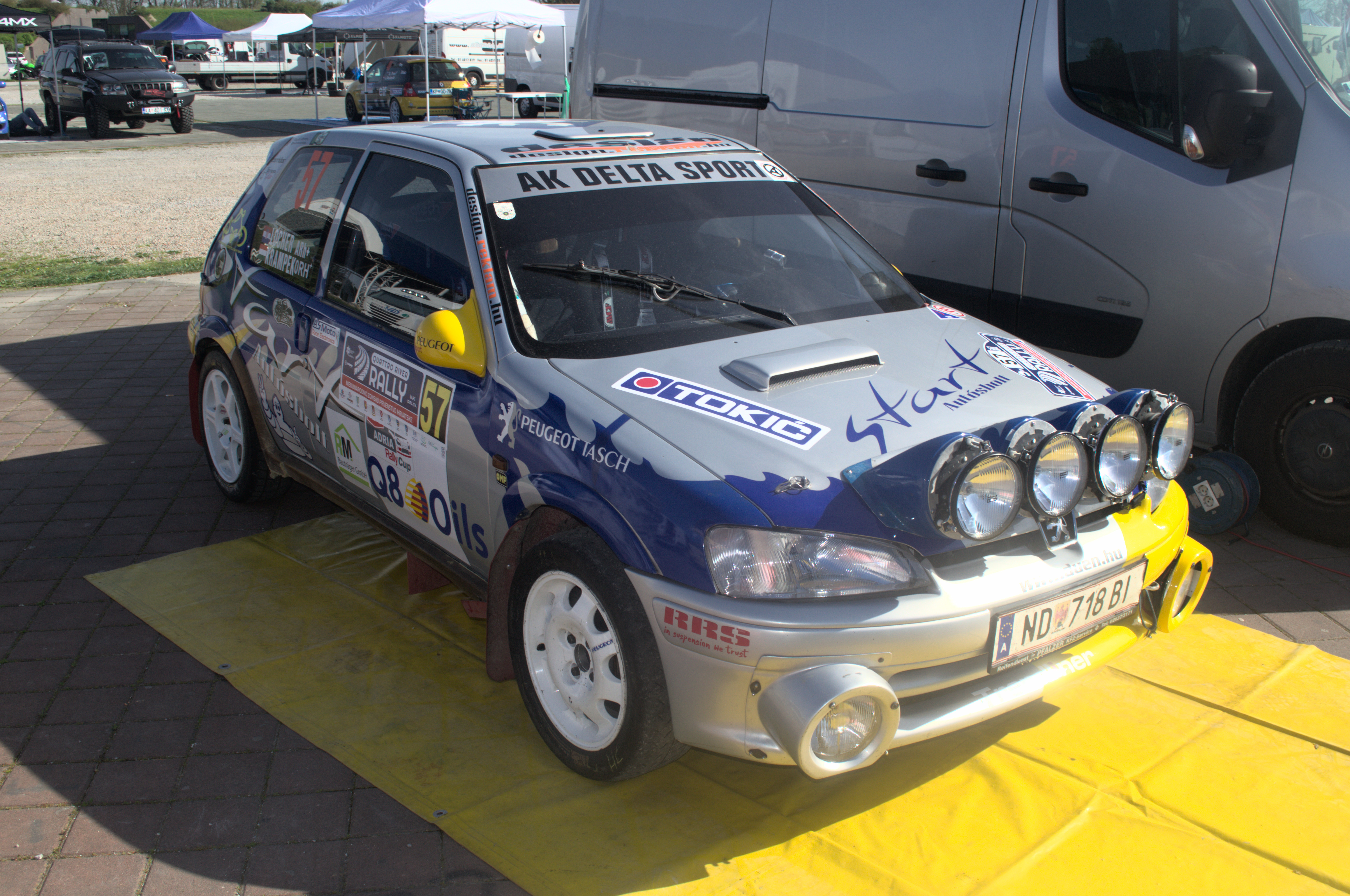 Peugeot 106 rally car Quattro river rally 2024