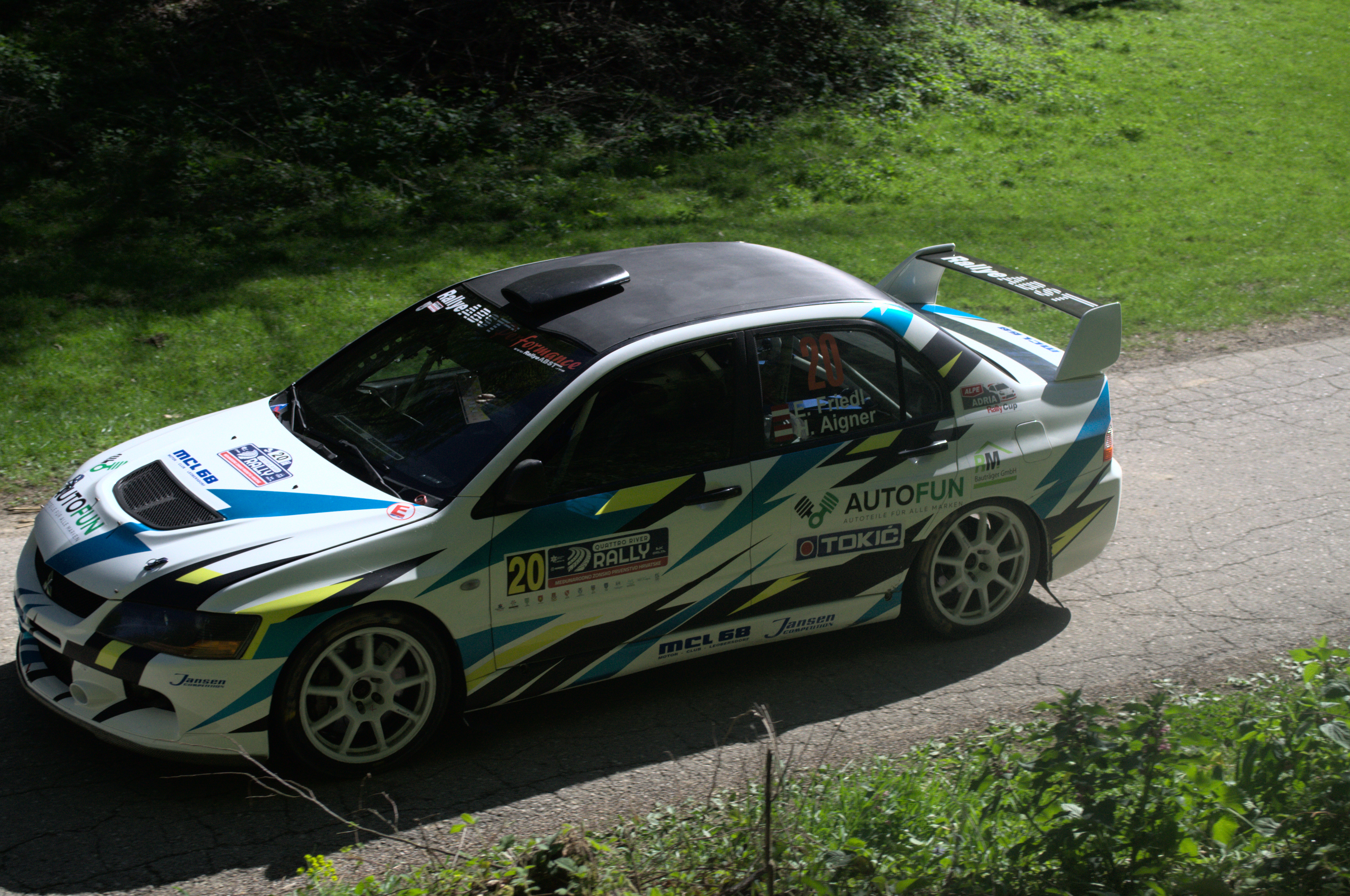 Friedl Mitsubishi Lancer rally car Quattro river rally 2024